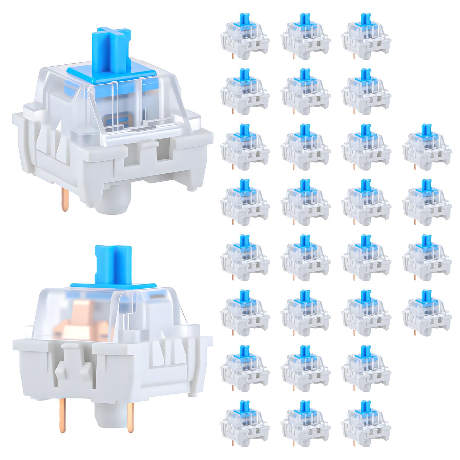 Keyboard Gaming Blue Switch - 30 PCS Mechanical Keyboard Switches 3