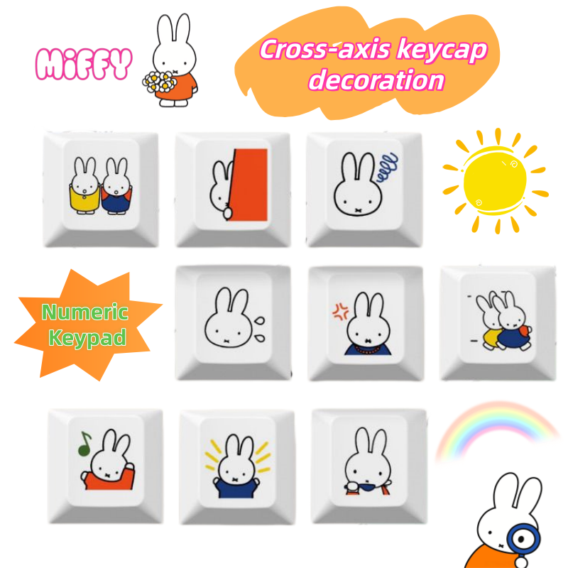 New Miffy rabbit cartoon cute  - Gaming Keyboard Mechanical 评论和价格