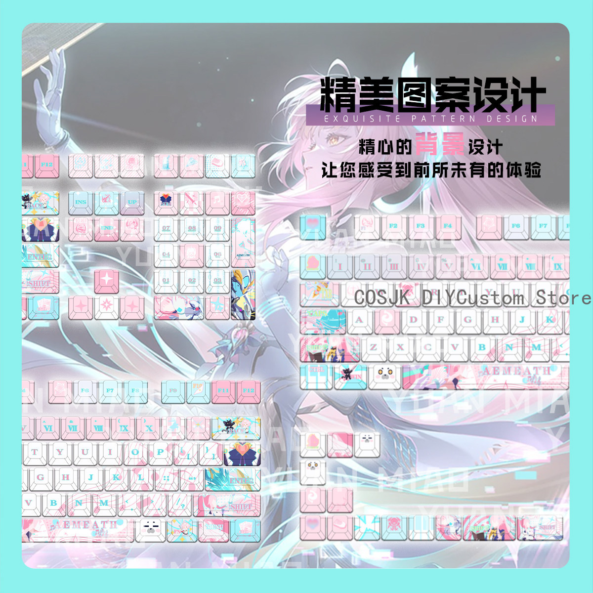 122 Keys Anime Wuthering Waves - Gaming Keyboard Mechanical 评论和价格