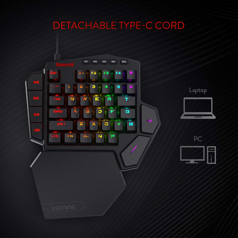 Redragon K585 DITI One-Handed  - Gaming Keyboard 1 Hand 评论和价格