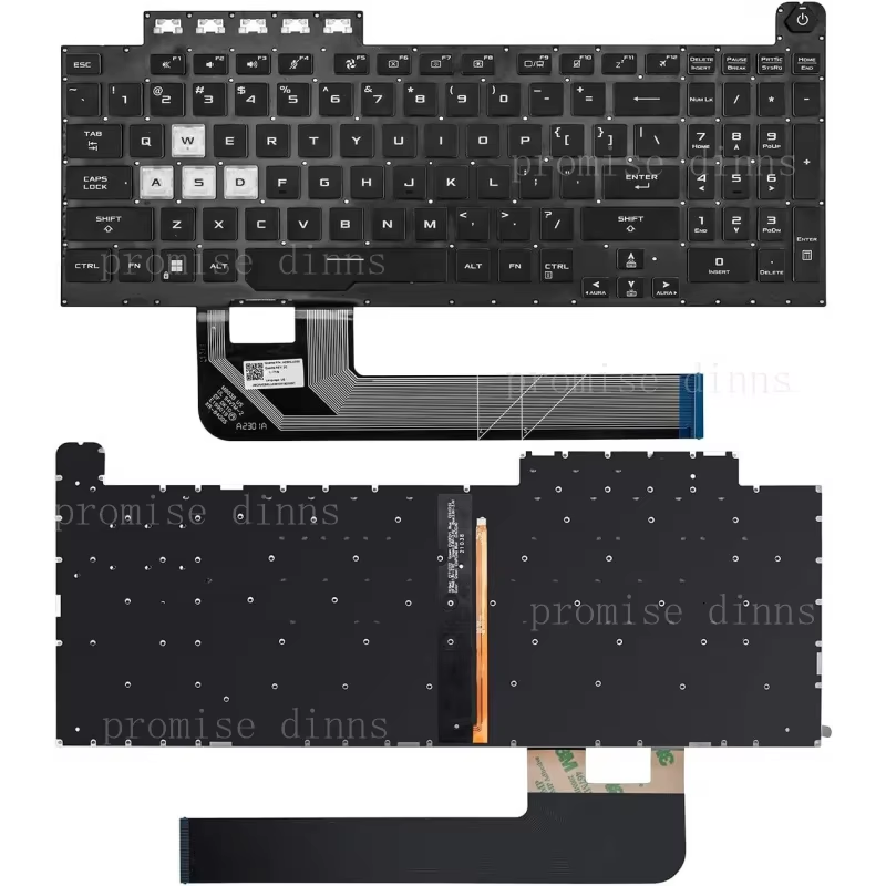 M   US Keyboard for Asus TUF G - Gaming Keyboard Backlit 评论和价格