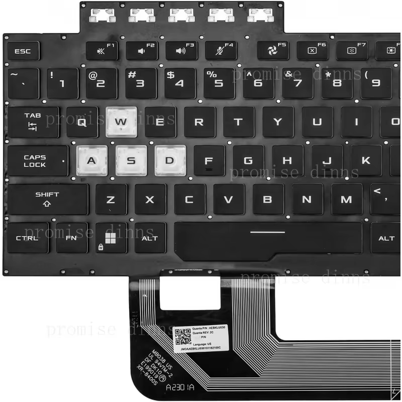 M   US Keyboard for Asus TUF G - Gaming Keyboard Backlit 评论和价格