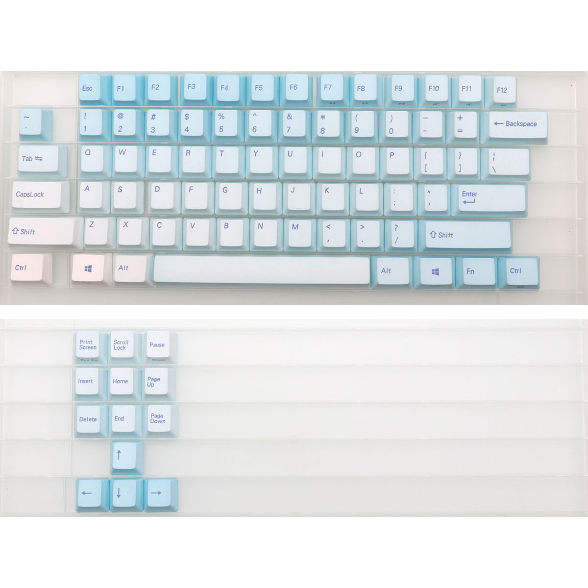 87 Keys Frost Blue Keycaps Che - Keyboard Gaming Blue Switch 评论和价格