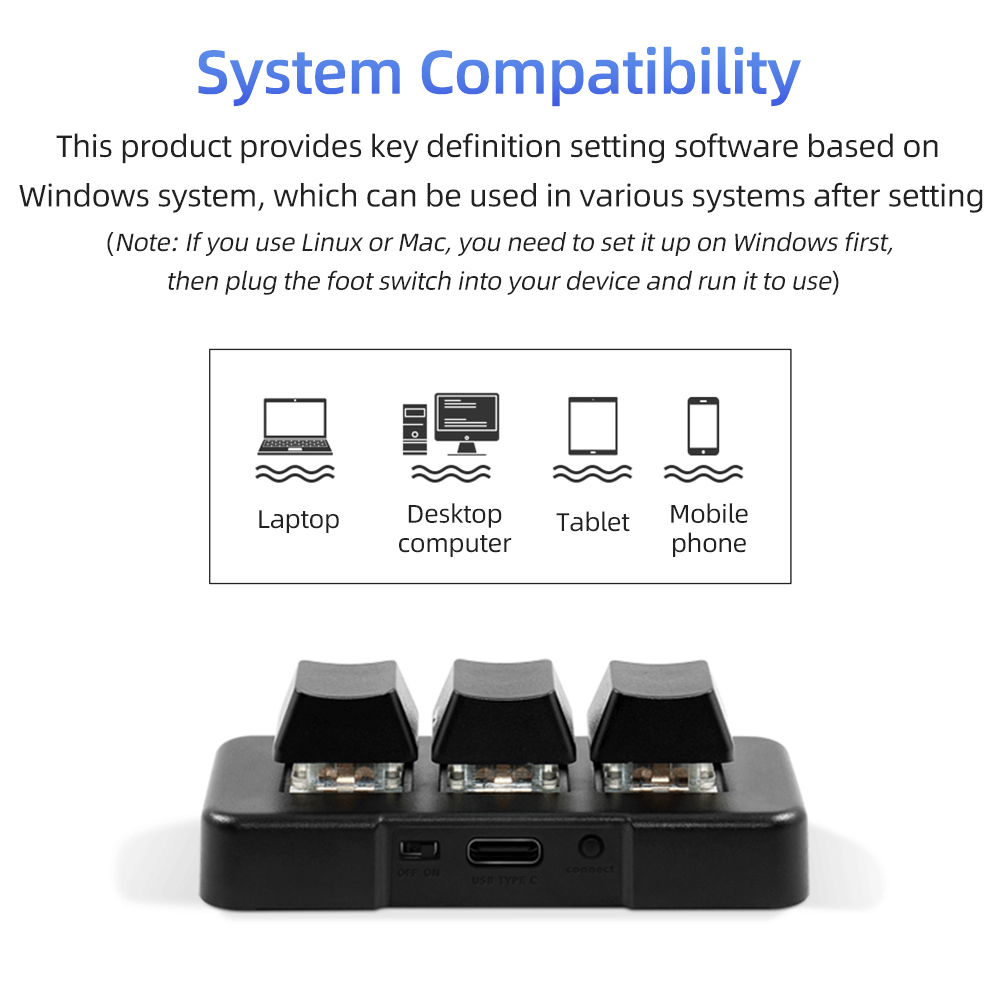 MK321-Pro Small Keyboard 3-key - Keyboard Gaming Blue Switch 评论和价格