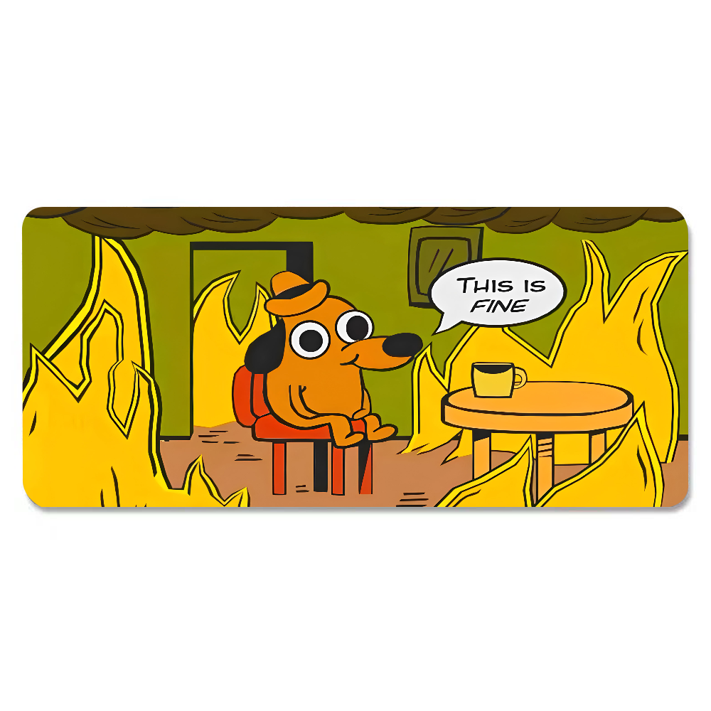 This Is Fine Dog Dachshund Mou - Gaming Keyboard Nearby 评论和价格