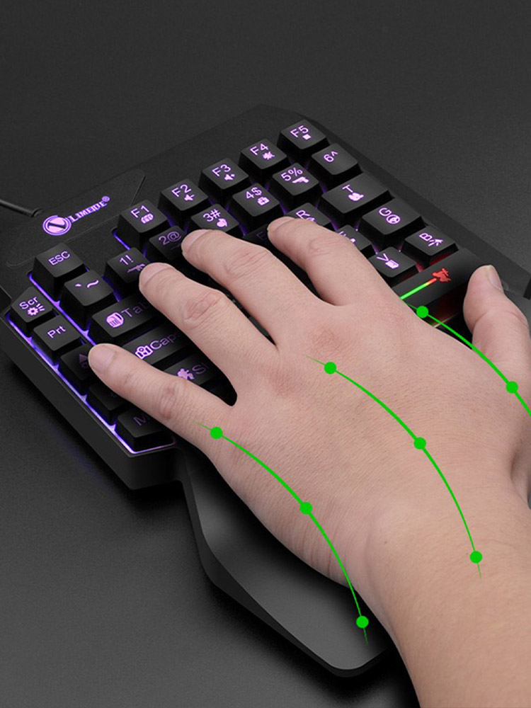 Mechanical One-Handed Light Ga - Gaming Keyboard 1 Hand 评论和价格