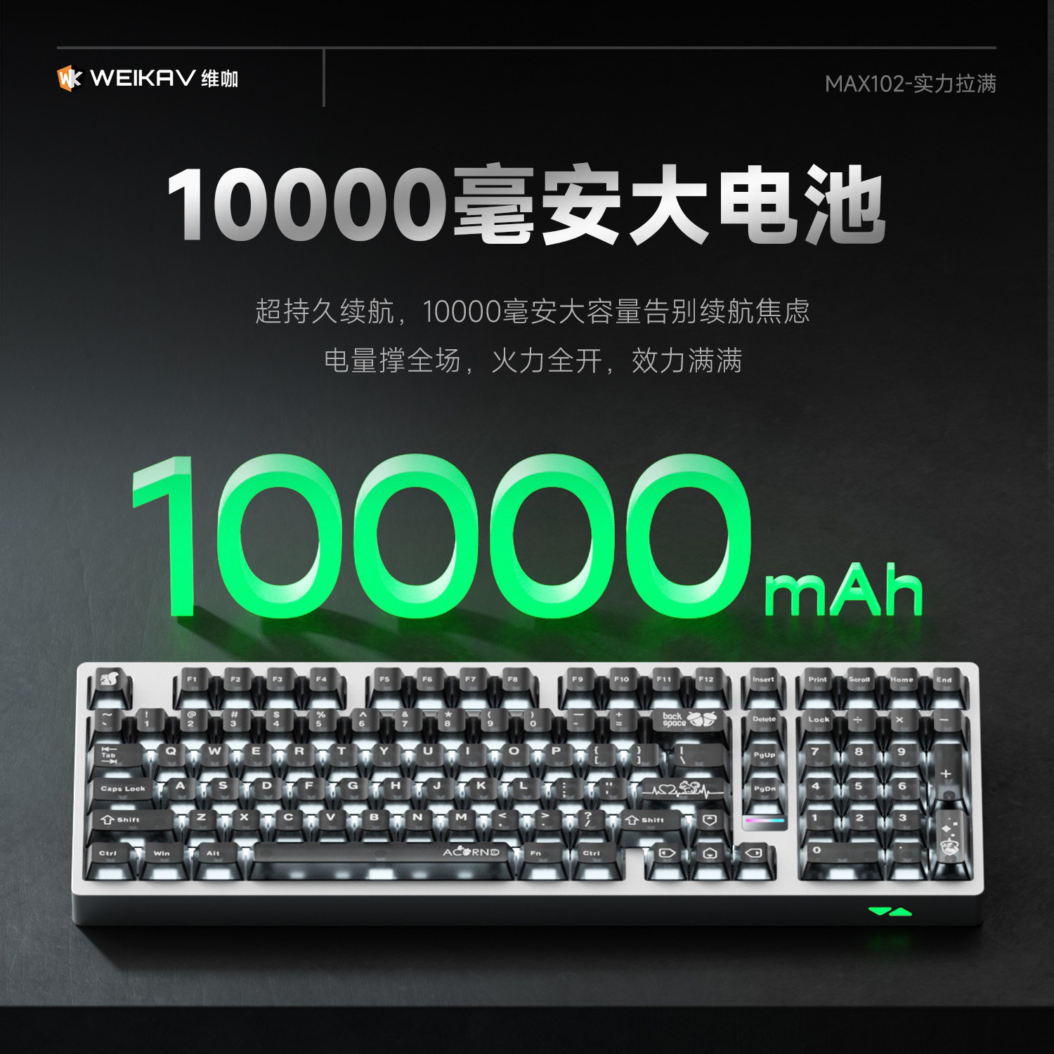 Weika Max102 Aluminum Case Wir - Gaming Keyboard Mechanical 评论和价格