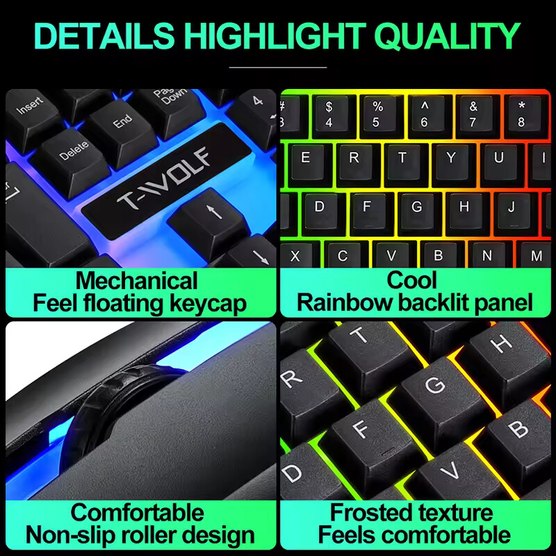 Newly Launched HOT Game Office - Gaming Keyboard Mouse And Headset Combo 评论和价格