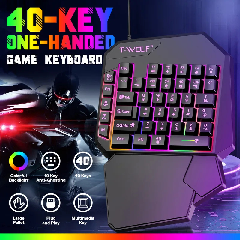 5 In 1 Set 35keys One Handedly - Gaming Keyboard 1 Hand 评论和价格