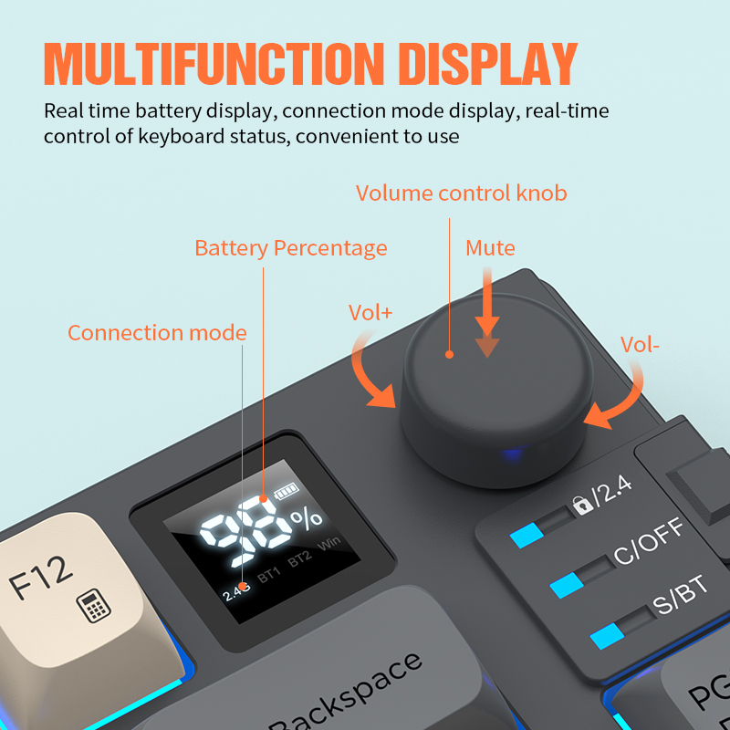 Premium Dual-Modes 2.4G+Blueto - Gaming Keyboard Extension 评论和价格