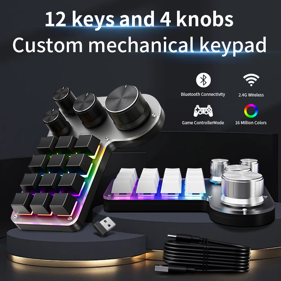 3 Modes 12 Keys Mechanical Key - Gaming Keyboard 1 Hand 评论和价格