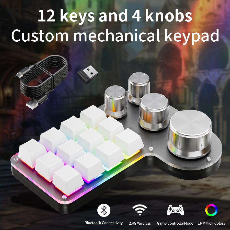 3 Modes 12 Keys Mechanical Key - Gaming Keyboard 1 Hand 评论和价格