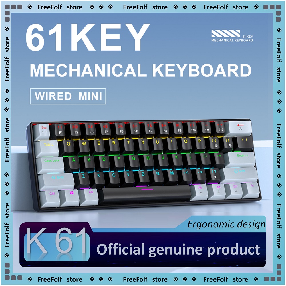 APAYADO K61 Mini 60% Gaming Ke - Keyboard Gaming Blue Switch 评论和价格