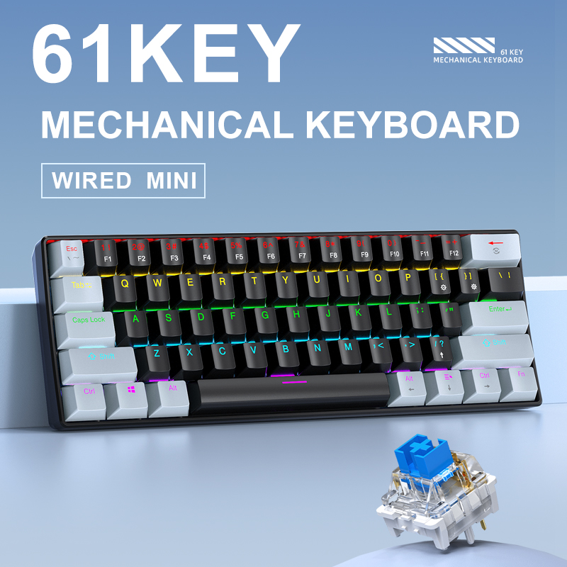 APAYADO K61 Mini 60% Gaming Ke - Keyboard Gaming Blue Switch 评论和价格