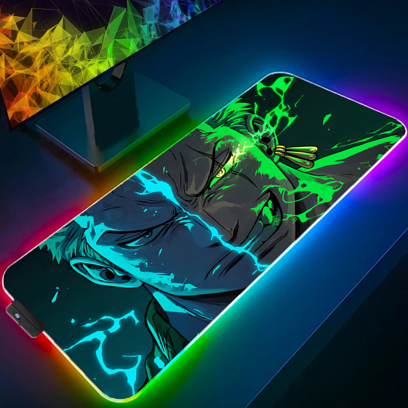 ONE PIECE Zoro Mouse Pad RGB G - Gaming Keyboard Nearby 评论和价格