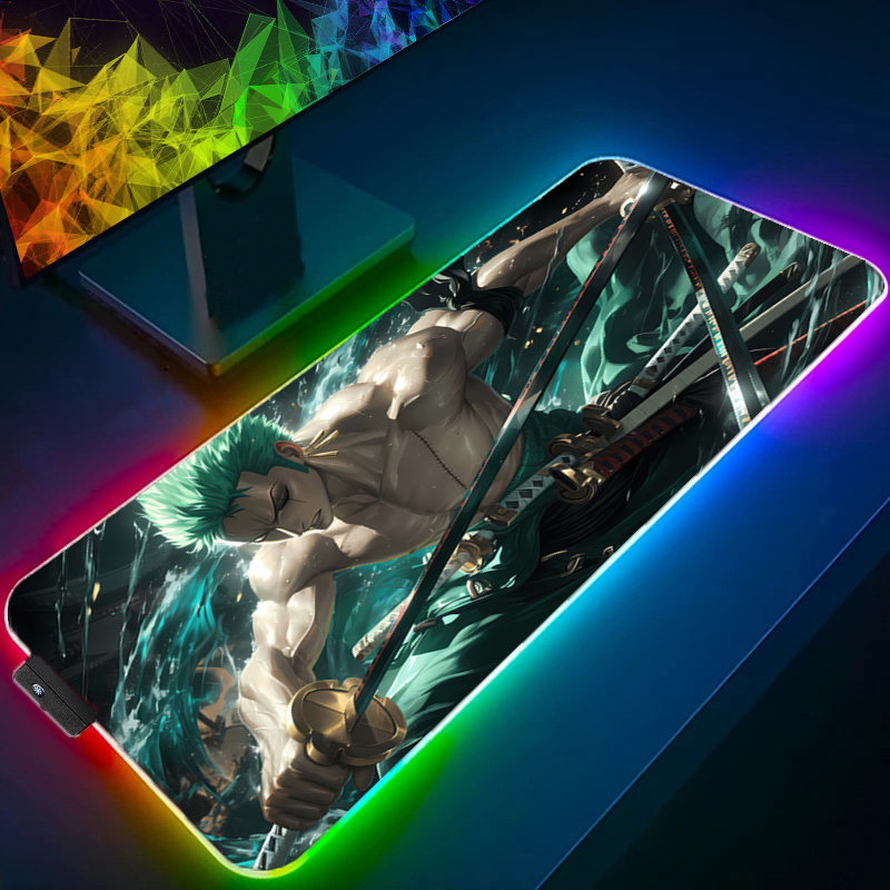 ONE PIECE Zoro Mouse Pad RGB G - Gaming Keyboard Nearby 评论和价格
