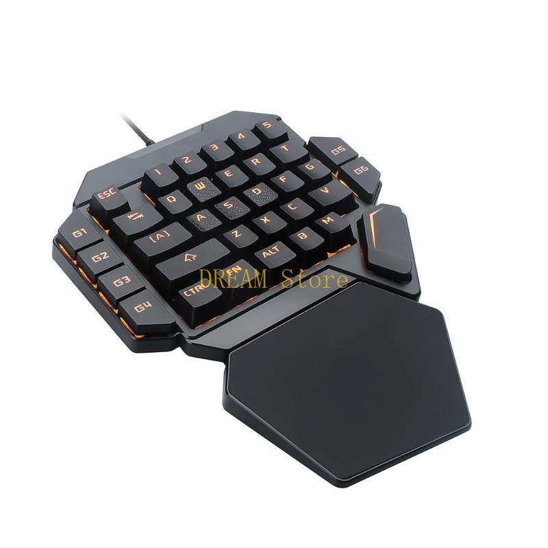 Single Hand RGB Luminous Backl - Gaming Keyboard 1 Hand 评论和价格