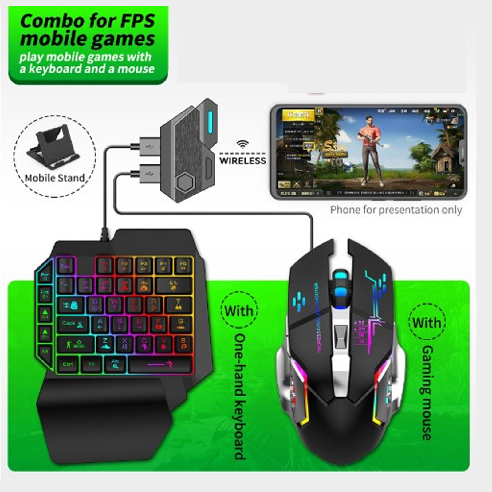Keyboard Mouse Converter Set R - Gaming Keyboard Mouse Combo 评论和价格