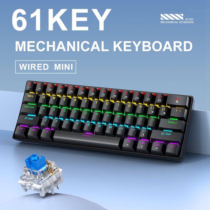 K61 Wired Mechanical Gaming Ke - Keyboard Gaming Blue Switch 评论和价格