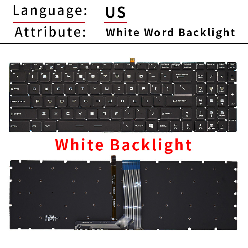 US/RU/SP/FR/TR/AR/NE Backlit K - Gaming Keyboard Backlit 评论和价格