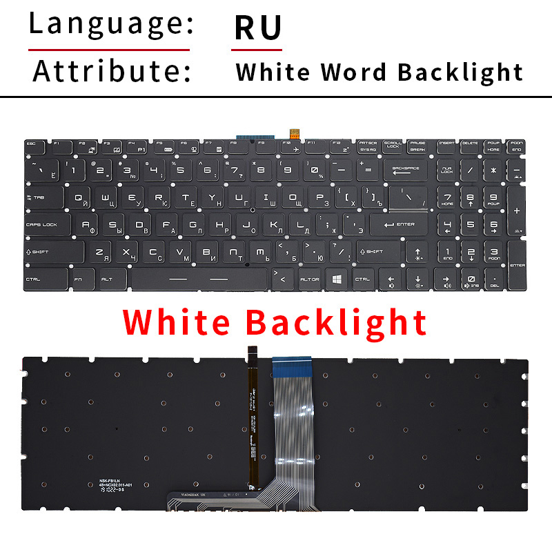 US/RU/SP/FR/TR/AR/NE Backlit K - Gaming Keyboard Backlit 评论和价格