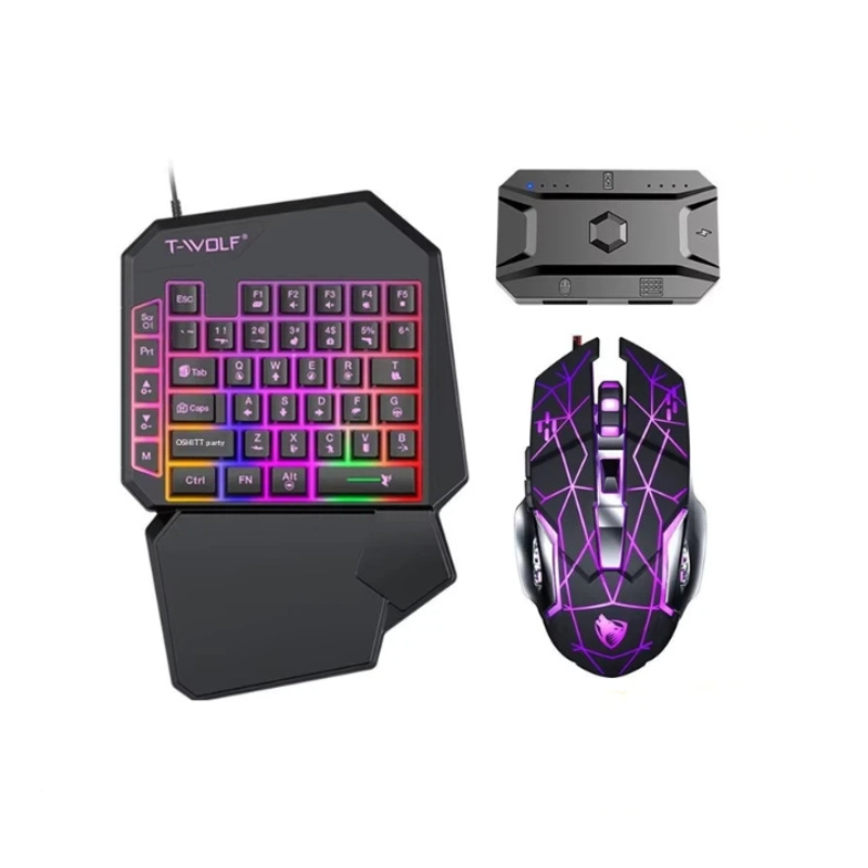 T-Wolf Tf950 5 In 1 One Handed - Gaming Keyboard 1 Hand 评论和价格