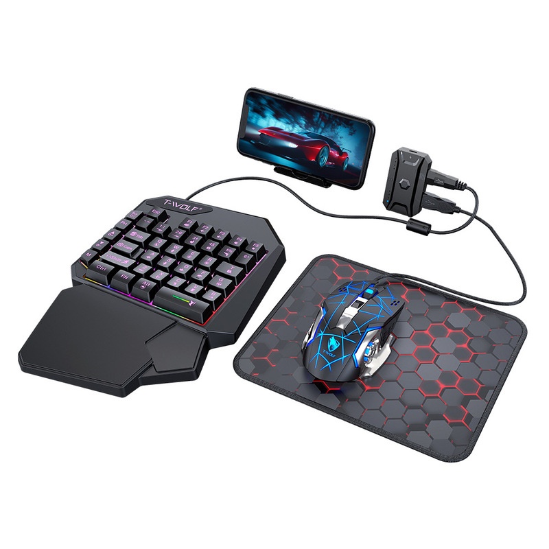 T-Wolf Tf950 5 In 1 One Handed - Gaming Keyboard 1 Hand 评论和价格