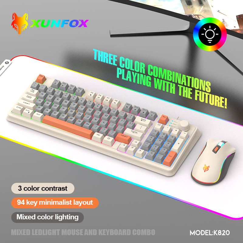 K820 USB Wired Game Keyboard M - Gaming Keyboard Mouse Combo 评论和价格