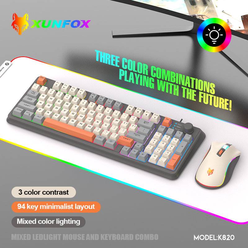 K820 USB Wired Game Keyboard M - Gaming Keyboard Mouse Combo 评论和价格