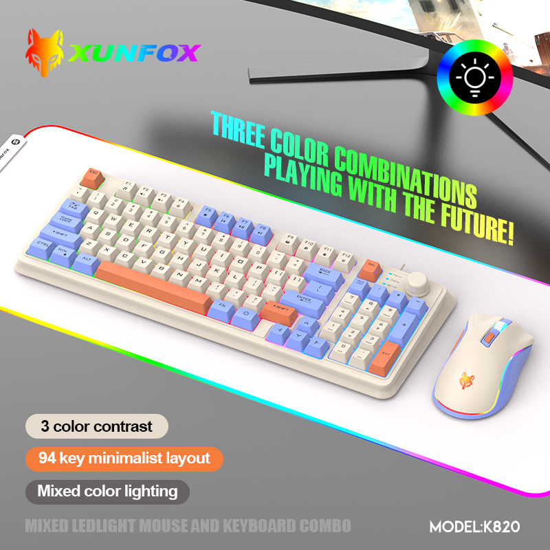 K820 USB Wired Game Keyboard M - Gaming Keyboard Mouse Combo 评论和价格