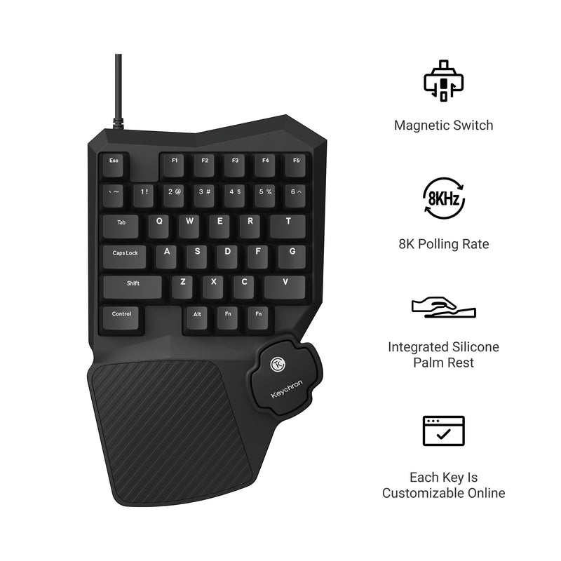 Keychron C0 HE 8K wired One Ha - Gaming Keyboard 1 Hand 评论和价格
