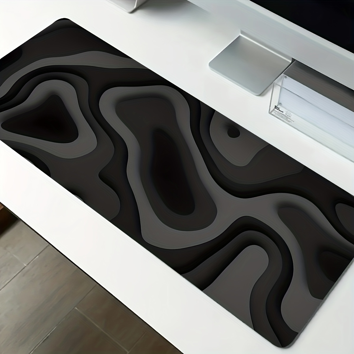Black Gray Swirl Design Large  - Gaming Keyboard Brand 评论和价格