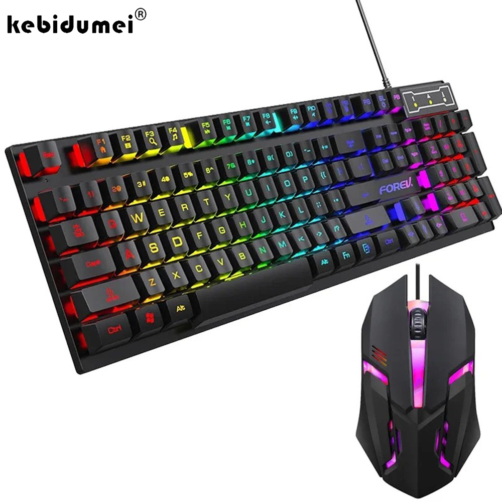 Kebidumei 104 key Backlit Mech - Keyboard Mouse Bundle Gaming 评论和价格