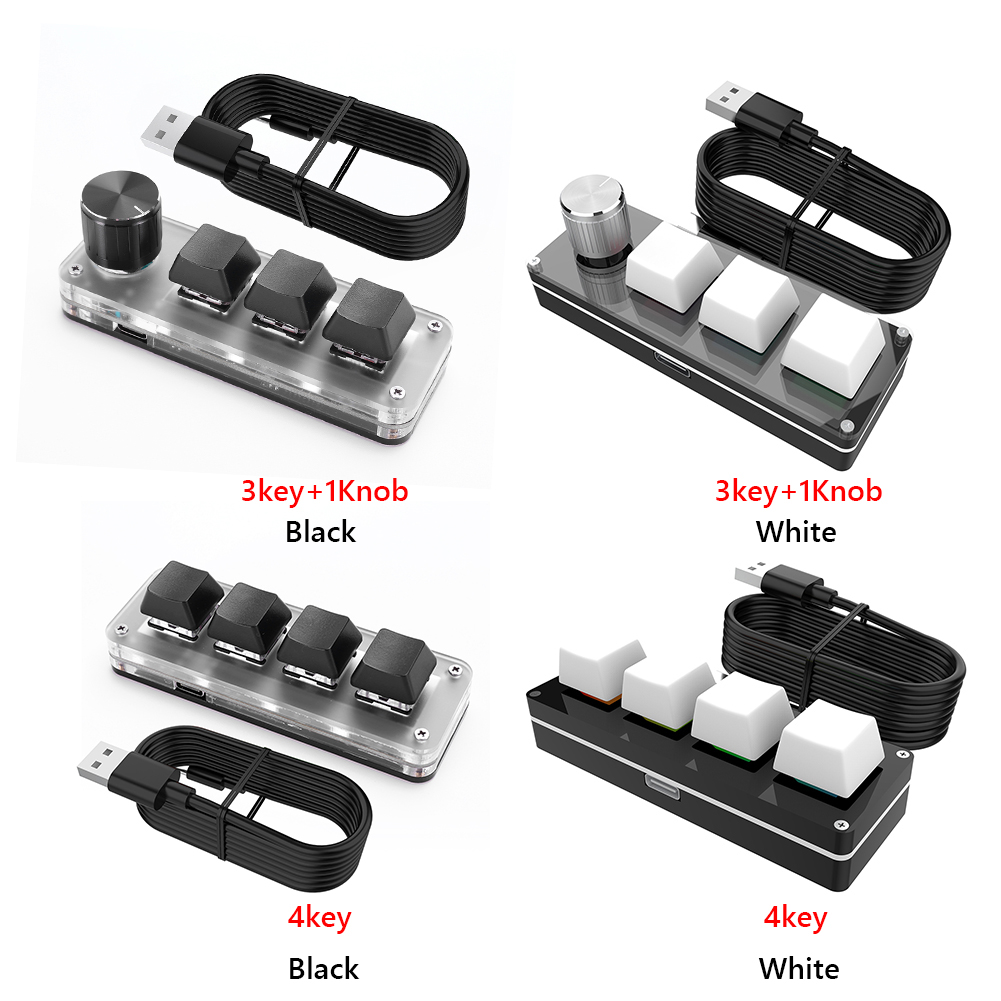 3 Key 1 Knob/4 Key One Handed  - Gaming Keyboard 1 Hand 评论和价格