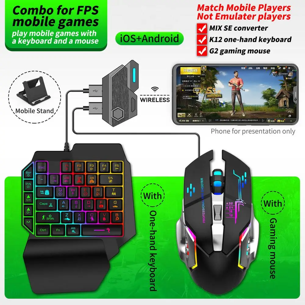 New Mobile Game Converter Keyb - Keyboard Mouse Bundle Gaming 评论和价格