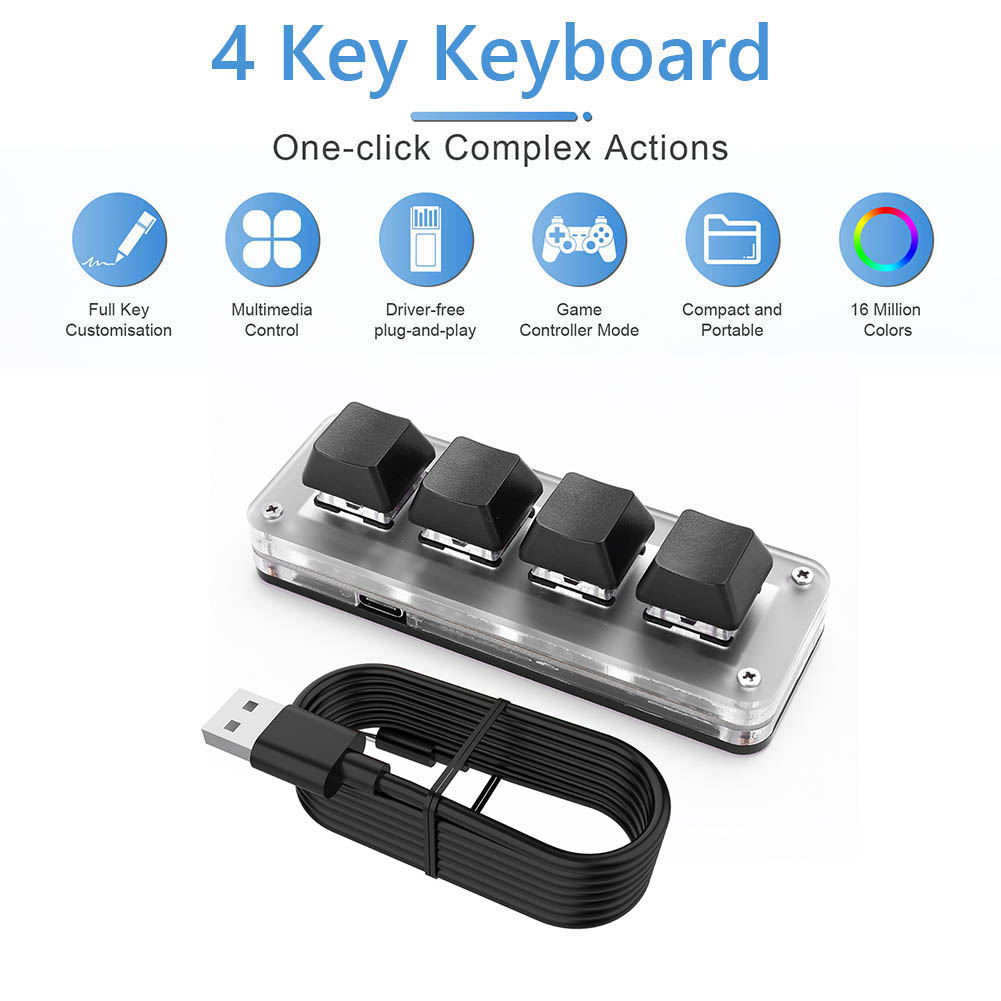 3 Key 1 Knob/4 Key Programming - Gaming Keyboard 1 Hand 评论和价格