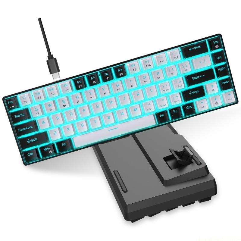 Portable 68Keys Mechanical Gam - Keyboard Gaming Blue Switch 评论和价格