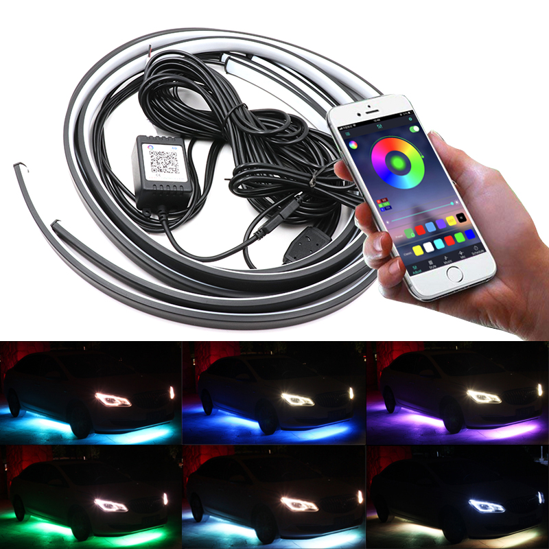 Niscarda 4PCS 12V IP65 App Con - Rgb Underglow Strip 评论和价格