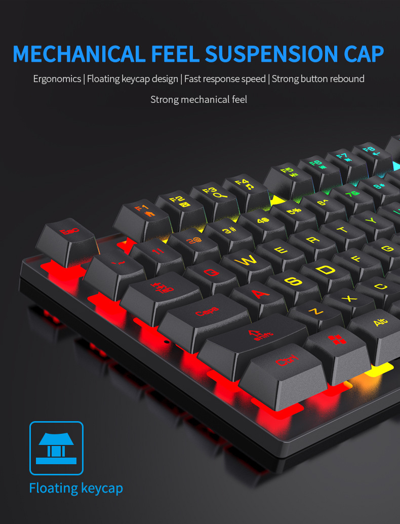 104 Key Backlit Mechanical Key - Keyboard Mouse Bundle Gaming 评论和价格