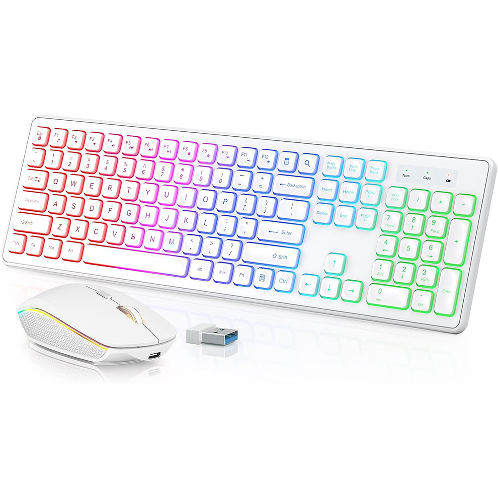 Backlit Wireless Keyboard and  - Gaming Keyboard Mouse Combo 评论和价格